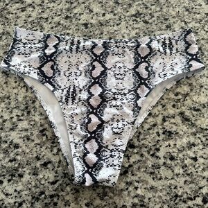 Snakeskin Print Bikini Bottom